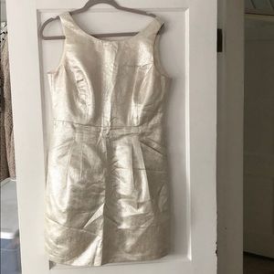 Holiday dress Size 10 Metallic gold & silver